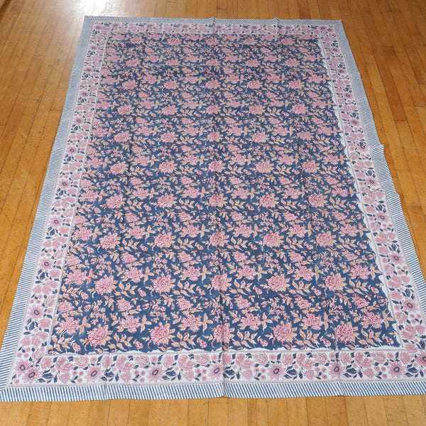 Block Printed Cotton Table Cover - 180 x 130 cms